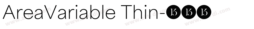 AreaVariable Thin字体转换